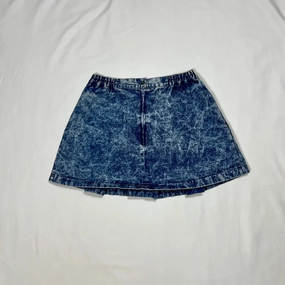 Vintage 90’s Pleated Denim Mini Skirt - Picture 5 of 9